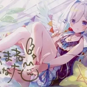 Postcard Amane Kanata Adrawn With Autographs, Virtual Youtuber Hololive 2Nd Anni
