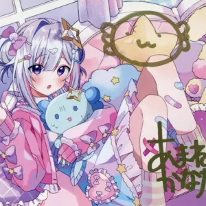Postcard Amane Kanata Handwritten Message A Foil-Pressed, Original Drawn By Futa
