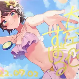 Postcard Ozora Subaru Autographed Drawn By Shigureui Virtual Youtuber Hololive B