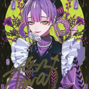 Postcard Towa Autographed Autumn Akane-Drawn Virtual Youtuber Hololive 4Th Anniv
