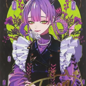 Postcard Towa Foil-Pressed, Original Drawn By Aki Akane With A Signature, Virtua