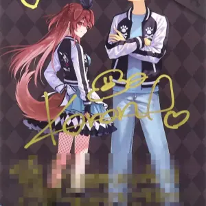 Postcard Inugami Korone Autographed, Original With Shark Fin A Foil Stamped And