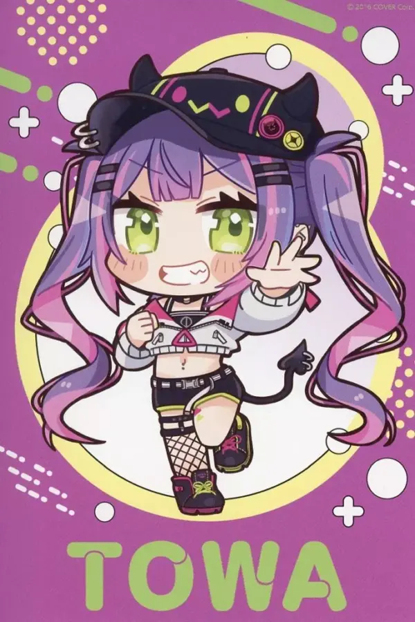 Postcard Touya Towa Mini Character Trading Virtual Youtuber Hololive Joypolis Fa