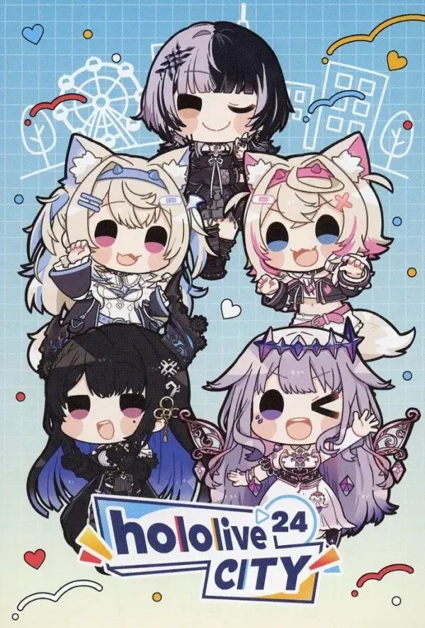 Postcard Hololive English -Advent- Virtual Youtuber City 24 Mini Game F/S-M503 f