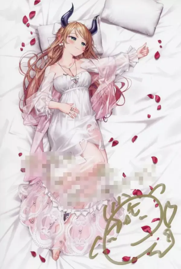 Postcard Yuzuki Choko Autographed, Original Drawn By Ryota With A Foil-Pressed R