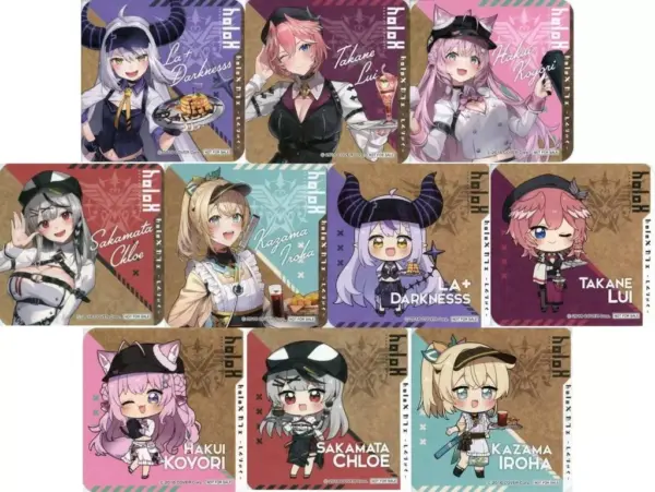 Coasters, All 10 Types Set, Original Virtual Youtuber Hololive Holox Cafe - Shin