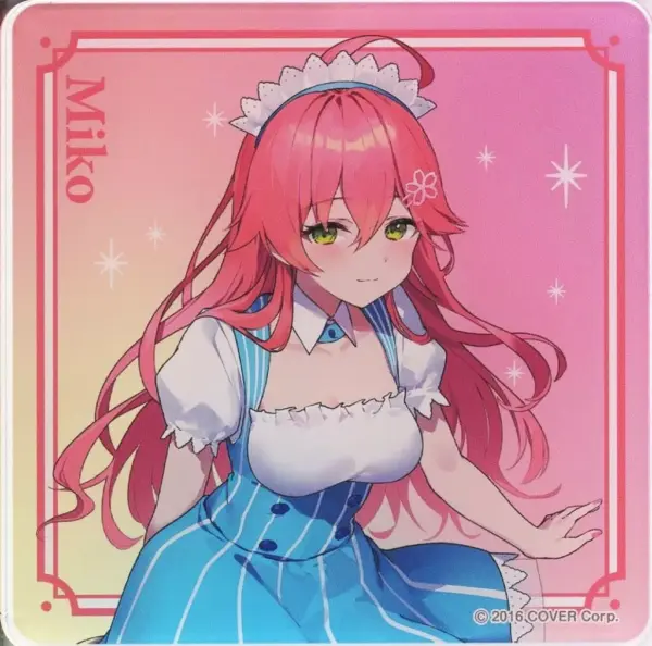 Coaster Sakura Miko Lawson Maid Clothes Outfit Virtual Youtuber Hololive Acrylic