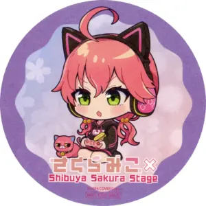 Coaster Sakura Miko Hoodie Ver./Sitting Virtual Youtuber Hololive Shibuya Stage