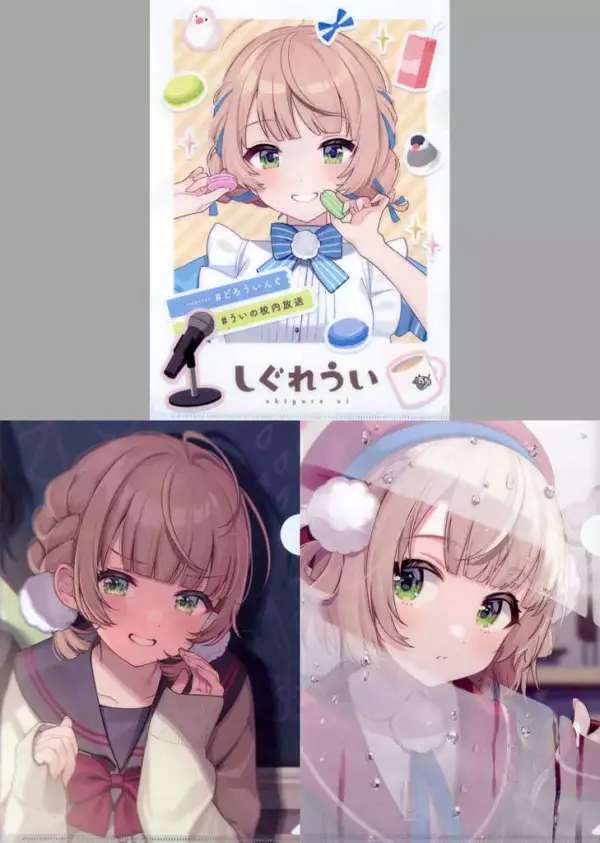 Clear File Shigureui A4 Set Of 3 Virtual Youtuber Lawson Loppi Hmv Limited F/S-M