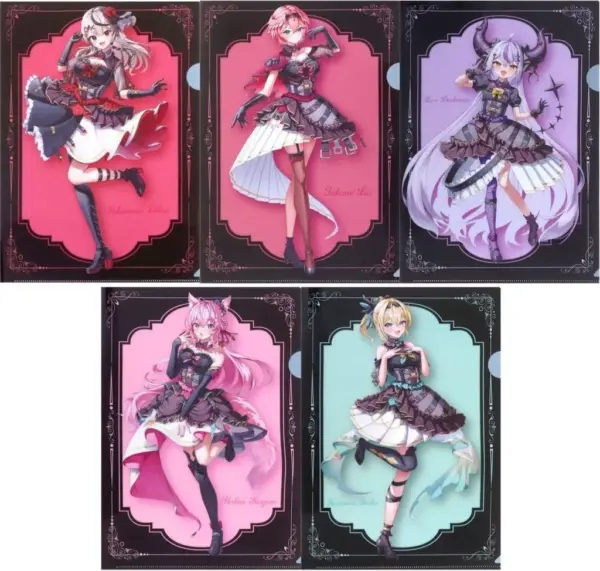 Clear File, Set Of 5 Types, Original A4 Virtual Youtuber Hololive Secret Society
