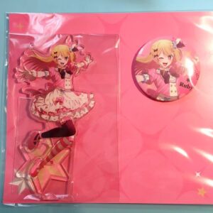 Ruby Favorite Girl Exhibition Acrylic Stand Can Badge Set F/S-M503 from japan Ra