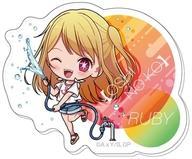 Used Badge Bins Ruby Favorite Acrylic F/S-M503 from japan Rare  Good condition