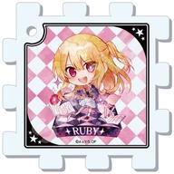 Used Keychain Ruby Favorite Girl Character Deru Art Puzzle F/S-M503 from japan R