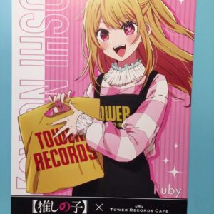 Ruby'S Favorite Girl Tower Records Cafe Bonus Postcard / Hoshino Ai Aqua Ruby Ar