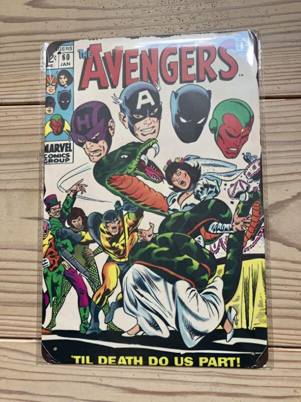 Avenger Metal Sign Plate Tin American Comics Goods F/S-M501 from japan Rare  Goo