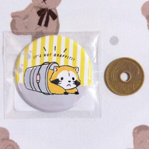 Rascal Can Badge Drawing Design 2 F/S-M501 from japan Rare  Good condition