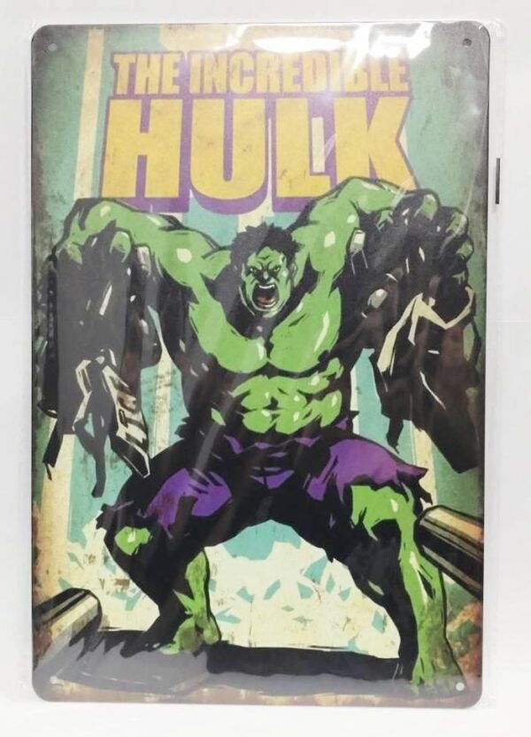 Hulk Marvel Avengers Tin Signboard Iron Metal Plate F/S-M501 from japan Rare  Go