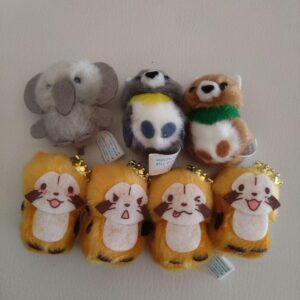 Fluffy Mascot Major Animal Rascal 7 Pieces F/S-M501 from japan Rare  Good condit