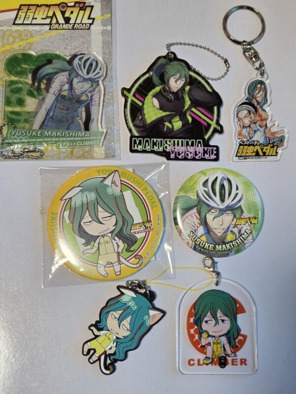 Yowamushi Pedal Makishima Acrylic Keychain Can Badge 7-Piece Set F/S-M501 from j