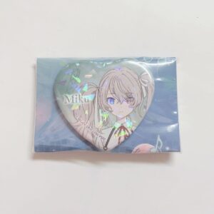 Project Sekai The Movie: Glittering Big Heart Shaped Can Badge Hatsune Miku F/S-