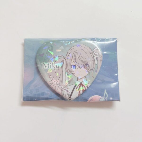 Project Sekai The Movie: Glittering Big Heart Shaped Can Badge Hatsune Miku F/S-