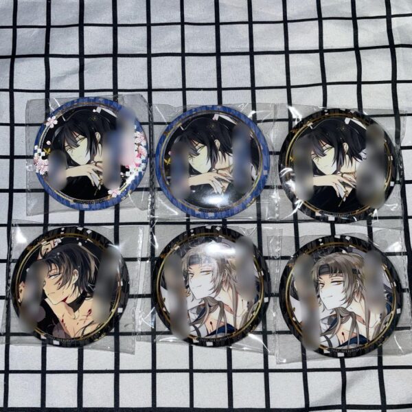 Shinsengumi Akatsuki Furoku Forget-To-Long Can Badge With Confession Message Kon