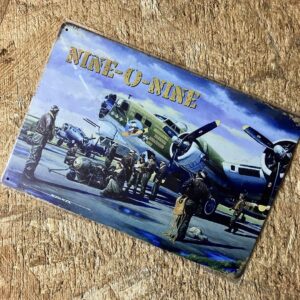 Nine-O-Nine Airplane Tin Sign F/S-M501 from japan Rare  Good condition