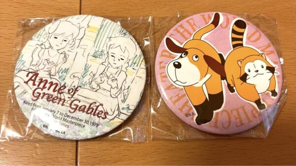 World Masterpiece Theater Can Badge F/S-M501 from japan Rare  Good condition