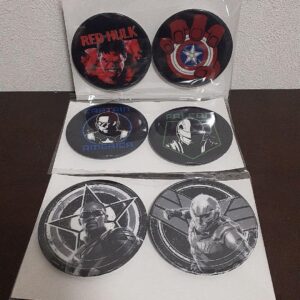 Captain America Happy Lottery H Prize Can Badge Set Of 3 F/S-M501 from japan Rar