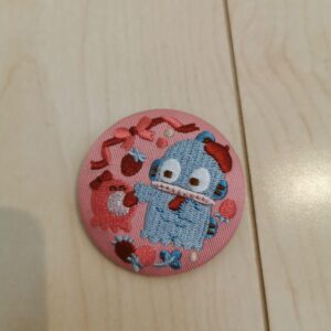 Sanrio Embroidered Can Badge Biscuit Anonymous Hangyodon F/S-M501 from japan Rar
