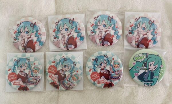 Cando Hatsune Miku Can Badge F/S-M501 from japan Rare  Good condition