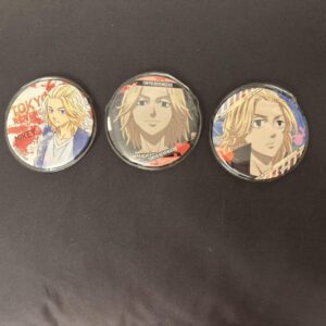 Tokyo Revengers Sano Manjiro Mikey Can Badges 3 F/S-M501 from japan Rare  Good c