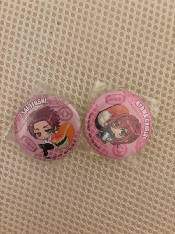 Blue Rock Kura Sushi Bikura Pon Can Badge F/S-M501 from japan Rare  Good conditi