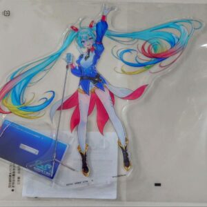 Gundam Hatsune Miku Big Acrylic Stand F/S-M501 from japan Rare  Good condition