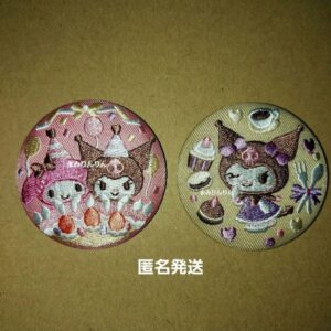 Sanrio Characters Embroidered Can Badge 3 My Melo/Chromi Secret Kuromi F/S-M501