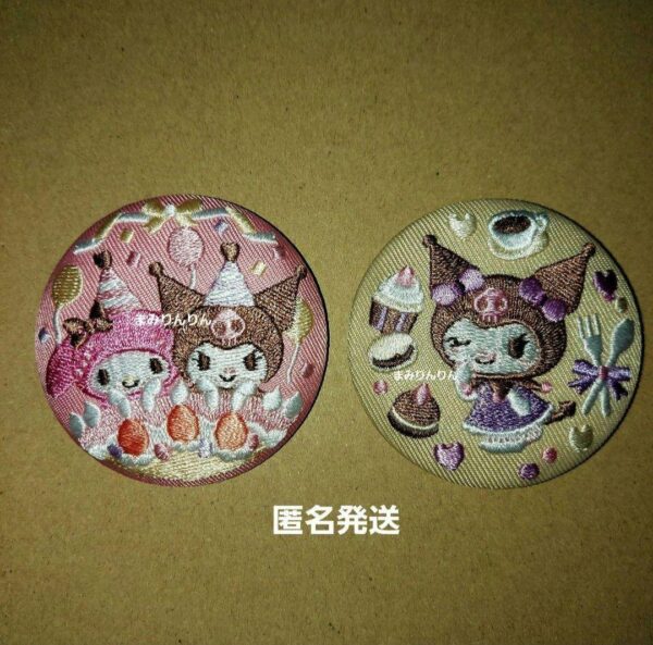 Sanrio Characters Embroidered Can Badge 3 My Melo/Chromi Secret Kuromi F/S-M501