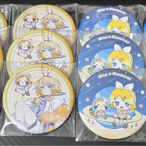 Kagamine Rin Rascal Can Badge F/S-M501 from japan Rare  Good condition