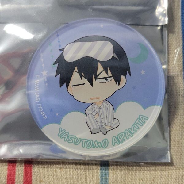 Yowamushi Pedal Acrylic Badge Arakita F/S-M501 from japan Rare  Good condition