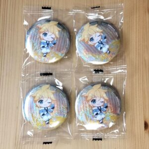 Gacha Yuki Miku Play C Prize Can Badge Kagamine Ren 4-Piece Set F/S-M501 from ja
