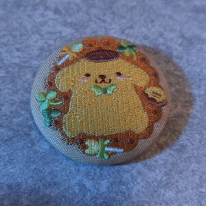Sanrio Embroidered Can Badge Pom Purin F/S-M501 from japan Rare  Good condition