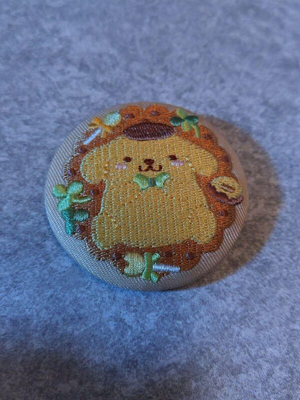 Sanrio Embroidered Can Badge Pom Purin F/S-M501 from japan Rare  Good condition