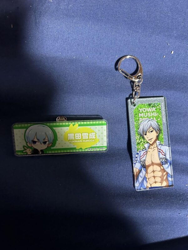 Kuroda Yukinari Yowamushi Pedal Name Batch Keychain F/S-M501 from japan Rare  Go