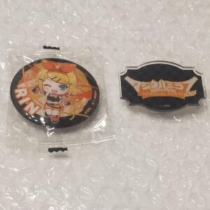 Kagamine Rin Pin Badge Magical Mirai Goods F/S-M501 from japan Rare  Good condit