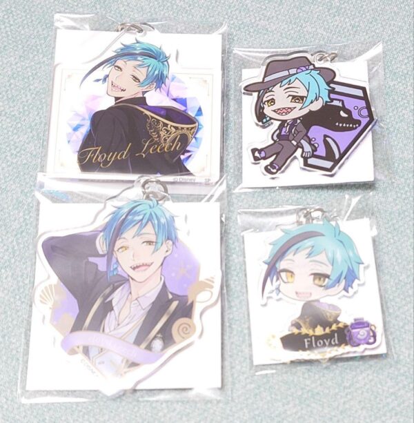 Twisted Wonderland Floyd Acrylic Key 4-Piece Set F/S-M503 from japan Rare  Good