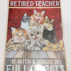 Cat Retro Tin Signboard Iron Plate Metal American Goods F/S-M501 from japan Rare