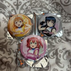Love Live Sunshine Aqours 3 Can Badges Chika Yoshiko Ruby F/S-M501 from japan Ra