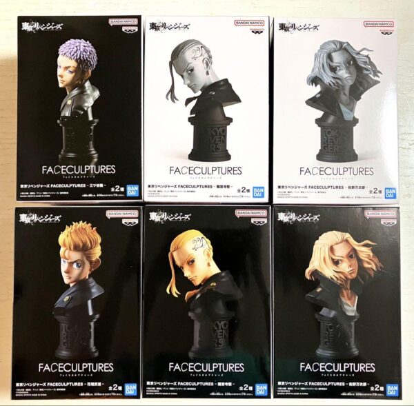 Anonymous Tokyo Revengers Faceculptures 6-Piece Set F/S-M501 from japan Rare  Go