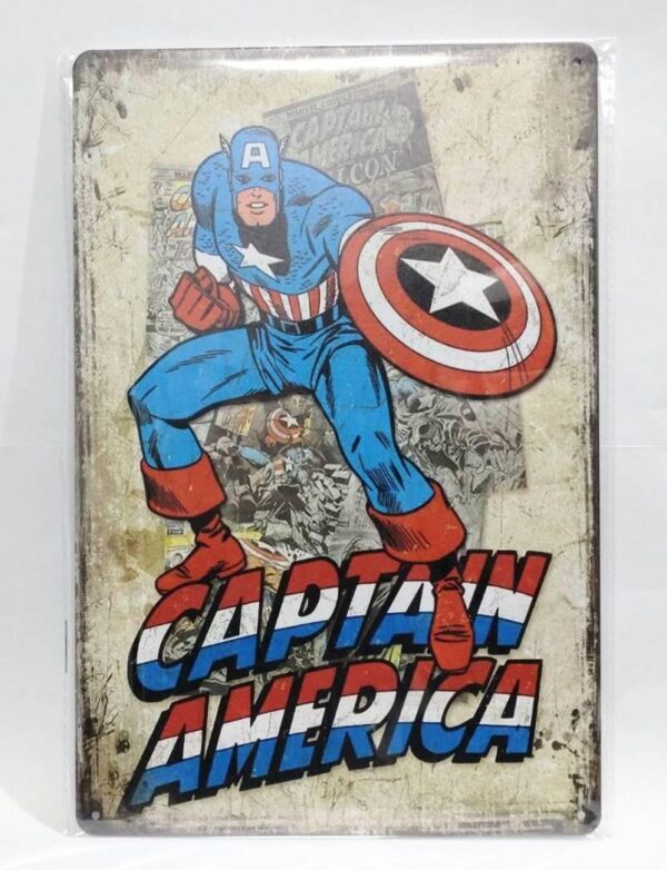 Captain America American Comic Tin Signboard Iron Metal Plate F/S-M501 from japa