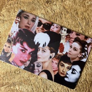 Audrey Hepburn Collage Art Tin Sign F/S-M501 from japan Rare  Good condition