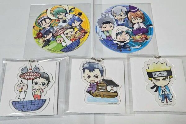 Weak Peda Acrylic Keychain Coaster Set F/S-M501 from japan Rare  Good condition